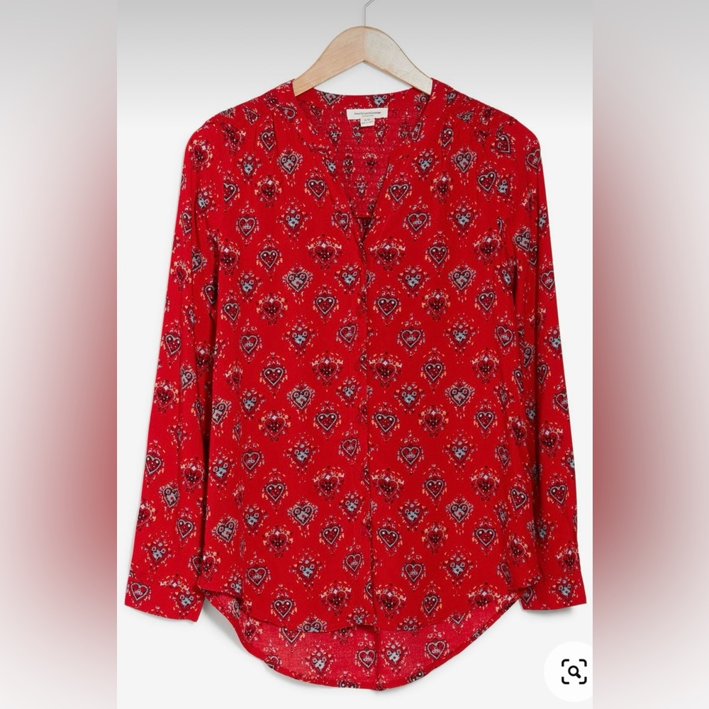 beachlunchlounge Annina Printed Button Front
Blouse Long Sleeve NWT Size M